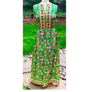 Vintage Liberty Circle 1960's1970’s Maxi Dress Floral Psychedelic Mod